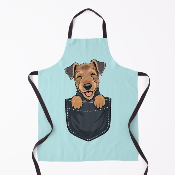 Item preview, Airedale Terrier Puppy in Pocket – Cute Cartoon Dog Lover designed and sold by The Real Life Symphony.