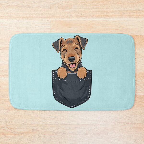 Item preview, Airedale Terrier Puppy in Pocket – Cute Cartoon Dog Lover designed and sold by The Real Life Symphony.