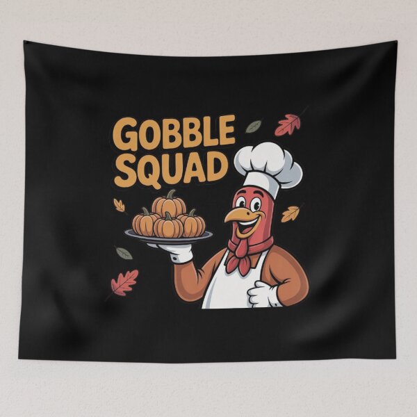 Item preview, Thanksgiving Cafeteria Worker Gobble Squad Turkey designed and sold by BHMARTS.