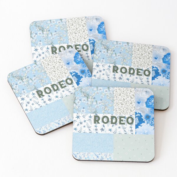 Item preview, Modern Blue and White Floral Rodeo Artwork designed and sold by Jacsss2.
