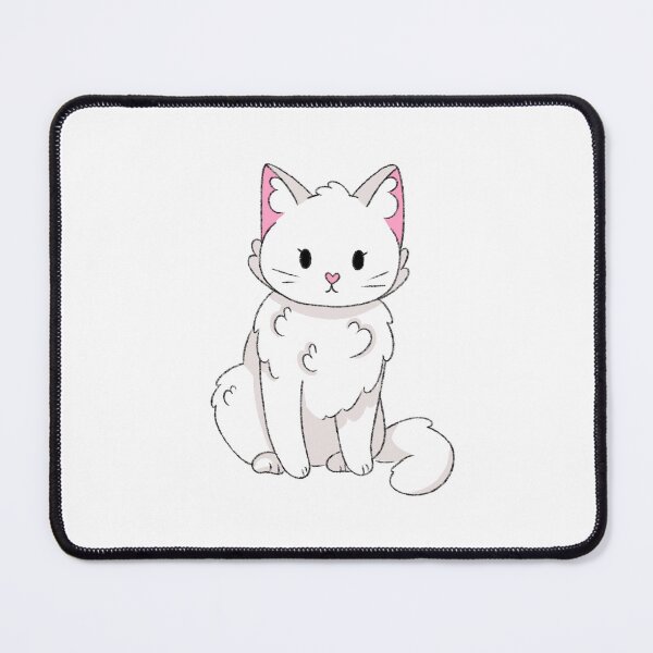 Item preview, Fluffy White Cat Kawaii Illustration designed and sold by casserolepets.