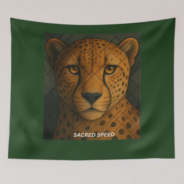 Item preview, Sacred Speed – Geometric Cheetah Art designed and sold by GeoWild Designs.