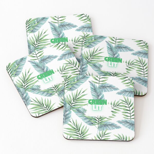 Item preview,  Glowing Green Letters Over Leaf Pattern designed and sold by Jacsss2.