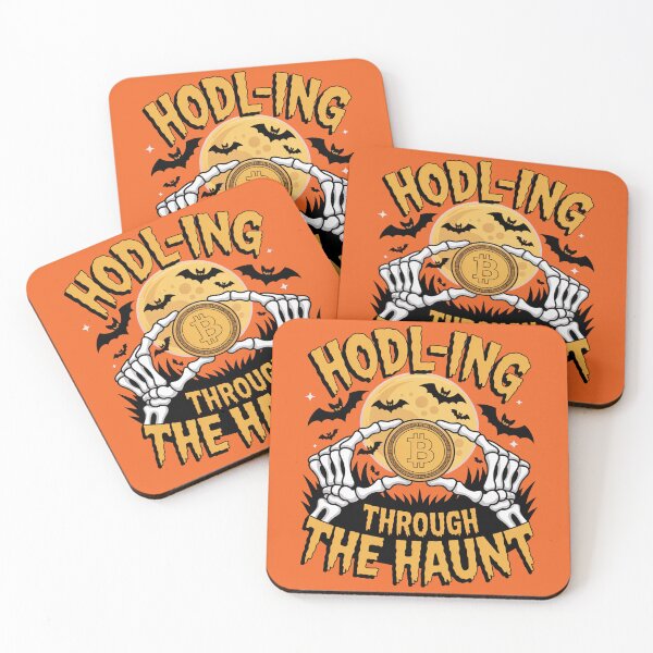 Item preview, HODL-ing through the haunt, bitcoin crypto halloween designed and sold by NoetherSym.