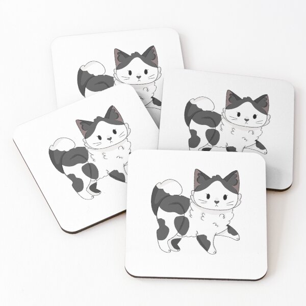 Item preview, Harlequin Cow Cat Kawaii Illustration  designed and sold by casserolepets.