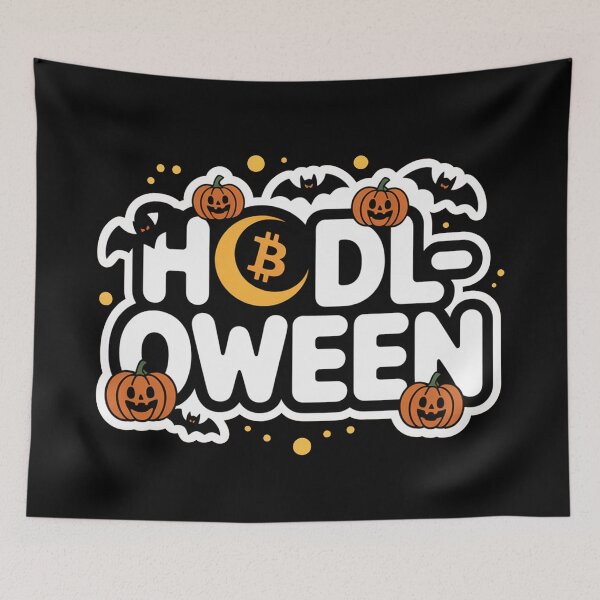 Item preview, HODL-oween, bitcoin crypto halloween designed and sold by NoetherSym.