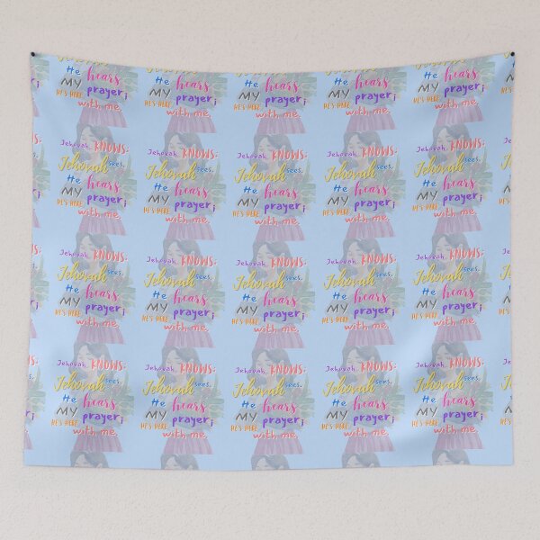 Item preview, Jehovah knows; Jehovah sees. He hears my prayer; he's here with me. designed and sold by Jovyharts.