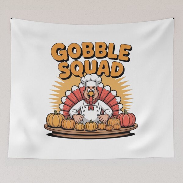Item preview, Thanksgiving Cafeteria Worker Gobble Squad Turkey designed and sold by BHMARTS.