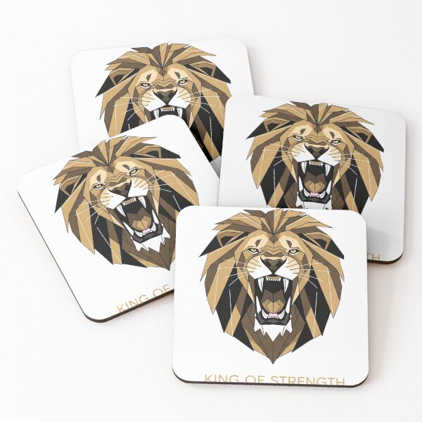 Item preview, King of Strength - Geometric Lion Art | majestic lion designed and sold by WildVirtue.