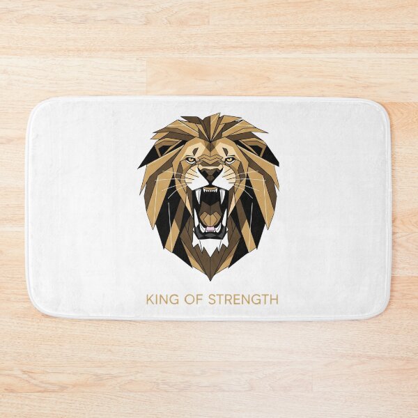 Item preview, King of Strength - Geometric Lion Art | majestic lion designed and sold by WildVirtue.