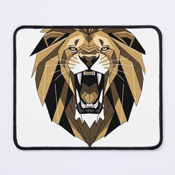 Item preview, King of Strength - Geometric Lion Art | majestic lion designed and sold by WildVirtue.