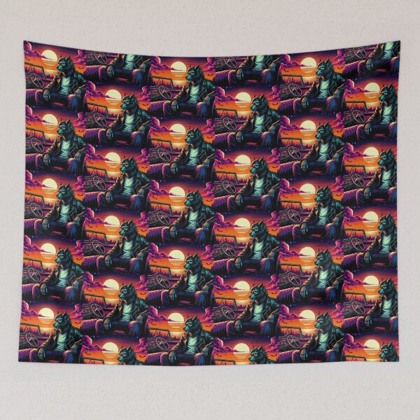 Item preview, Wolfman sunset watching  designed and sold by Dogandesighn.
