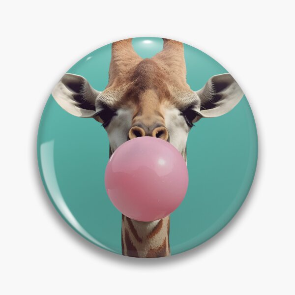 Item preview, Giraffe Bubblegum Pop – Funny & Cute Animal Design designed and sold by Art-Design-EM.