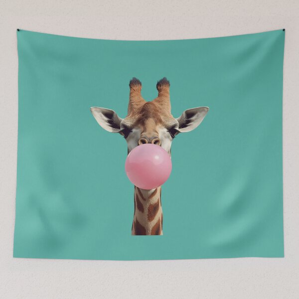 Item preview, Giraffe Bubblegum Pop – Funny & Cute Animal Design designed and sold by Art-Design-EM.