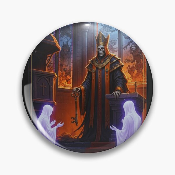 Item preview, Halloween Tarot: The Hierophant - Skeletal Pontiff of Ancient Lore designed and sold by NewGenWitchcraft.
