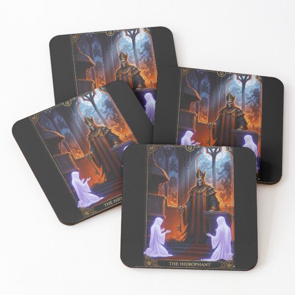 Item preview, Halloween Tarot: The Hierophant - Skeletal Pontiff of Ancient Lore designed and sold by NewGenWitchcraft.