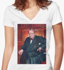 Churchill Women's Fitted V-Neck T-Shirt