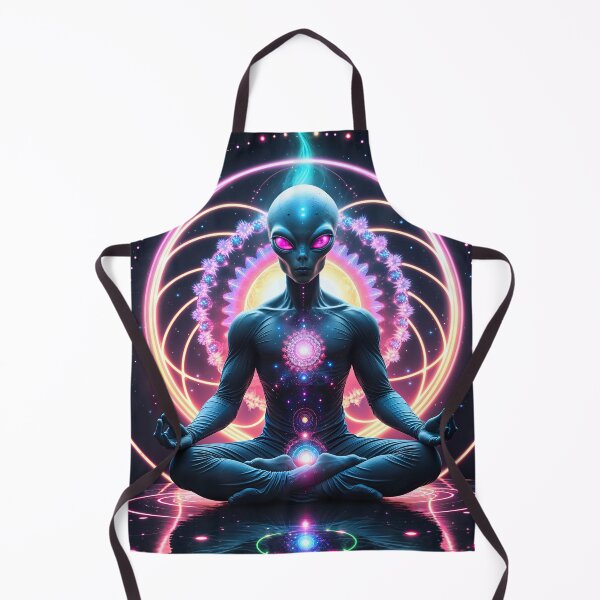 Item preview, Cosmic Alien Meditation – Psychedelic Spiritual Design designed and sold by OrbitTrend.