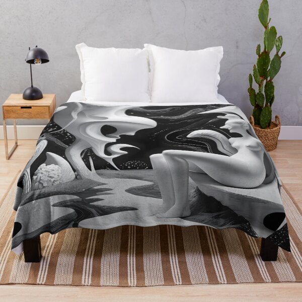 Item preview, Black and White Surreal Abstract Vision designed and sold by ShadeScapeArt.