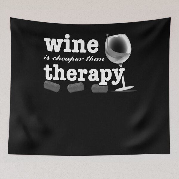 Item preview, Wine Gift Wine Is Cheaper Than Therapy designed and sold by shoppzee.