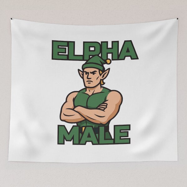 Item preview, Elpha Male Christmas Elf Alpha Parody designed and sold by UNK-Fatigues.