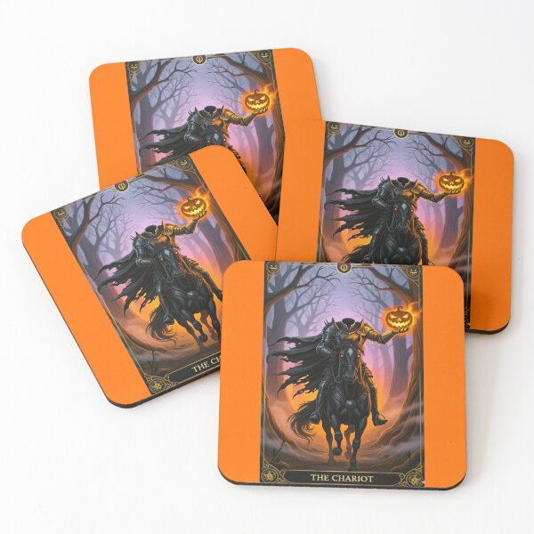 Item preview, Halloween Tarot: The Chariot - Headless Horseman's Triumphant Ride designed and sold by NewGenWitchcraft.