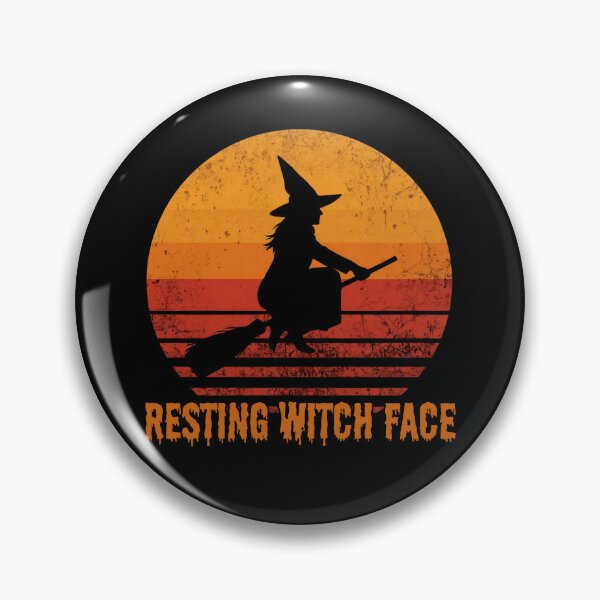 Item preview, Vintage Halloween Art Resting Witch Face Funny Gifts For Halloween Lovers designed and sold by PrintInkLab.