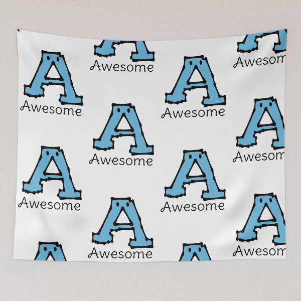 Item preview, Blue Letter A Design | Bold Alphabet Initial Art designed and sold by Swati's Digital Den.
