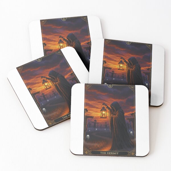 Item preview, Halloween Tarot: The Hermit - Skeletal Seeker of Inner Truth designed and sold by NewGenWitchcraft.