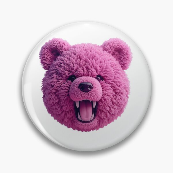 Artikelvorschau, Pink Bear Head – Niedliches aber Wildes Bärendesign entworfen und verkauft von Artistica1234.
