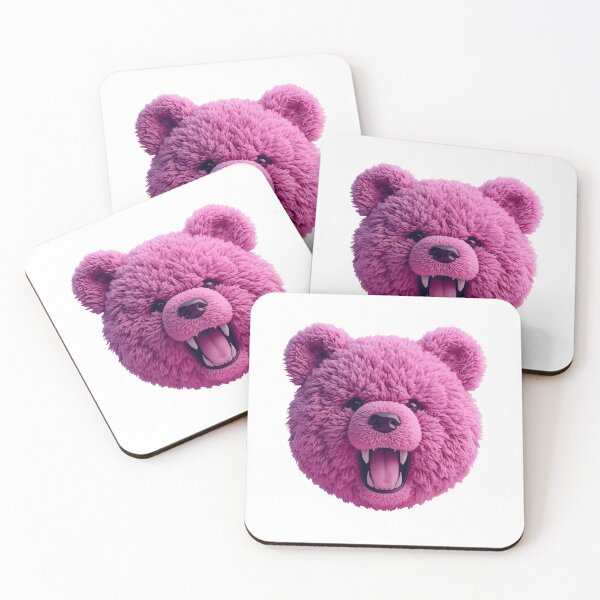 Artikelvorschau, Pink Bear Head – Niedliches aber Wildes Bärendesign entworfen und verkauft von Artistica1234.