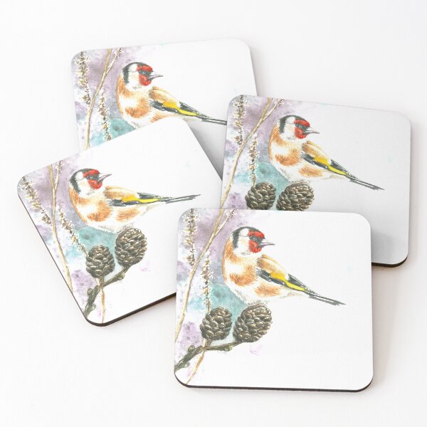 Item preview, Watercolor Goldfinch – Bird Art Illustration designed and sold by BelliCreativi.