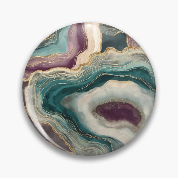 Item preview, Abstract Geode – Gemstone Marble Pattern in Turquoise and Purple designed and sold by Meiersbeste.