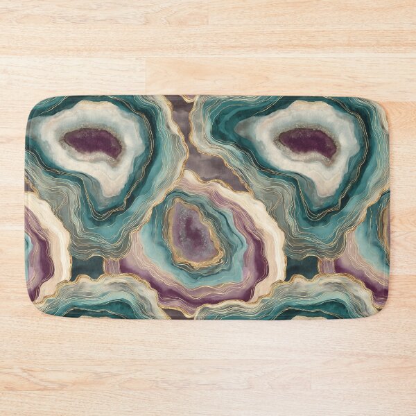 Item preview, Abstract Geode – Gemstone Marble Pattern in Turquoise and Purple designed and sold by Meiersbeste.