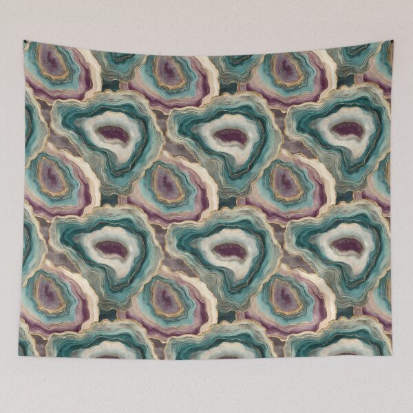 Item preview, Abstract Geode – Gemstone Marble Pattern in Turquoise and Purple designed and sold by Meiersbeste.