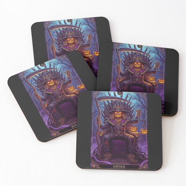 Item preview, Halloween Tarot: Justice - Scarecrow Judge of Balance & Truth designed and sold by NewGenWitchcraft.