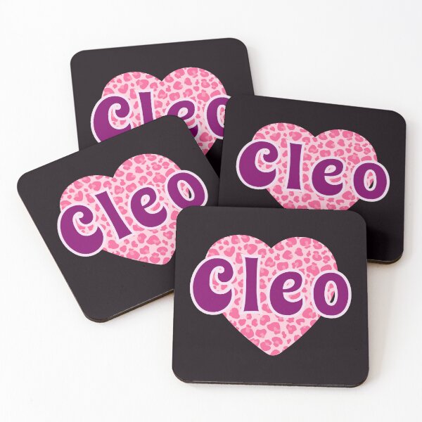 Item preview, Cleo Name Pink Leopard Heart  designed and sold by Jeallan Designs.