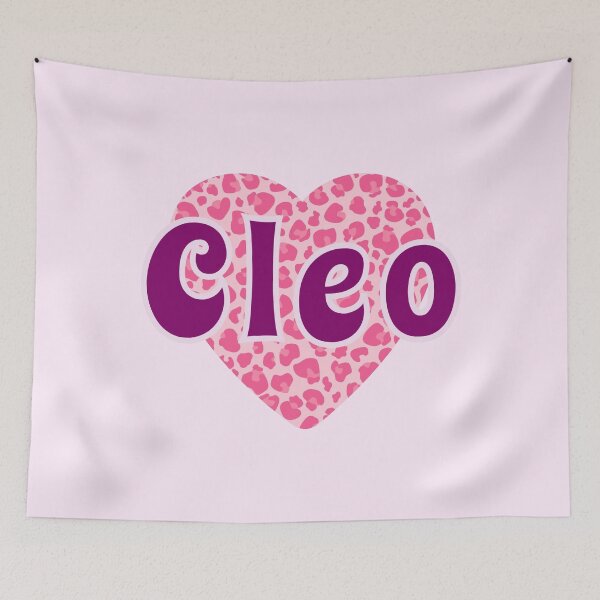 Item preview, Cleo Name Pink Leopard Heart  designed and sold by Jeallan Designs.