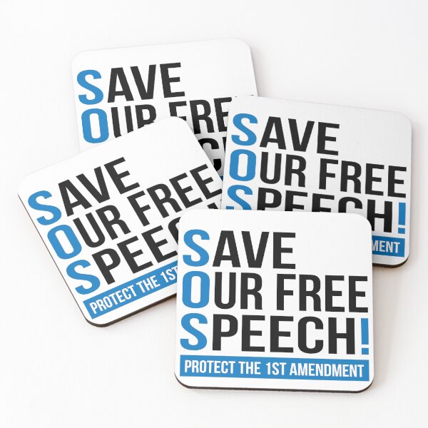 Item preview, SOS SAVE OUR free SPEECH designed and sold by jitterfly.