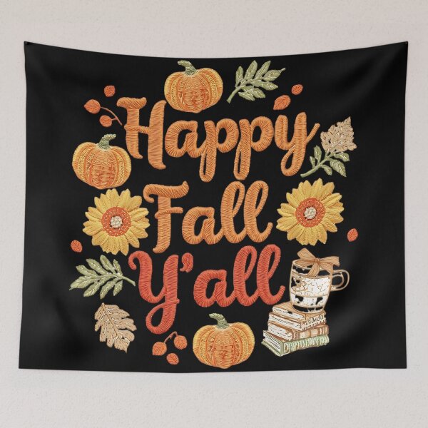 Item preview, Happy Fall Y’all Autumn Pumpkin Spice Cozy Design designed and sold by ArtDesignTp.
