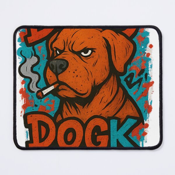 Item preview, Graffiti Dog with Crown – Smoking Street Art Canine Design designed and sold by Pet Lovers Market.