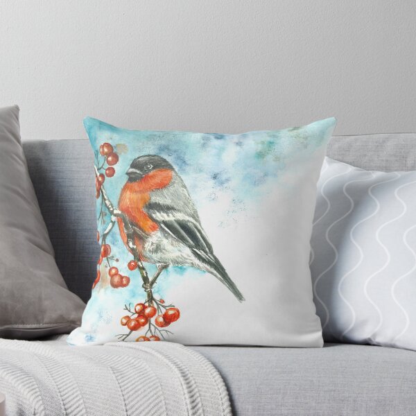 Item preview, Watercolor Eurasian Bullfinch – Bird Art Illustration designed and sold by BelliCreativi.