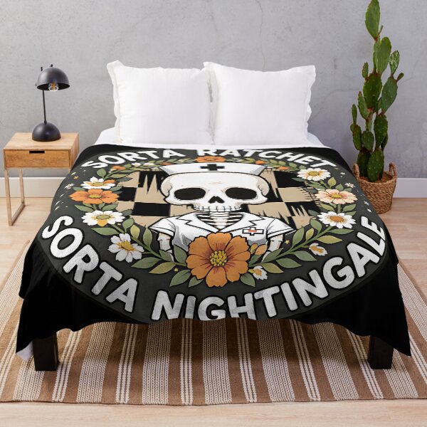 Item preview, Sorta Ratchet Sorta Nightingale Funny Nurse Skeleton Design designed and sold by ArtDesignTp.