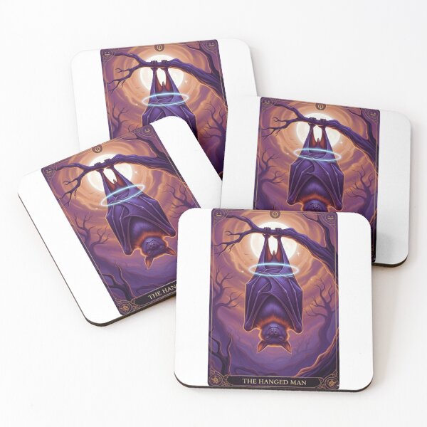 Item preview, Halloween Tarot: The Hanged Man - Bat's Perspective & Sacrificial Wisdom designed and sold by NewGenWitchcraft.