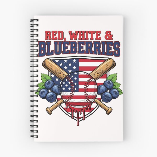 Item preview, Red White and Blueberries Funny Baseball Patriotic Design designed and sold by ArtDesignTp.