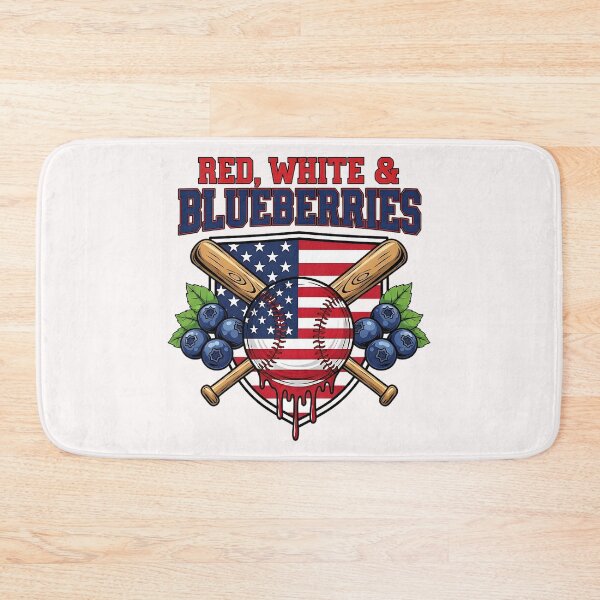 Item preview, Red White and Blueberries Funny Baseball Patriotic Design designed and sold by ArtDesignTp.