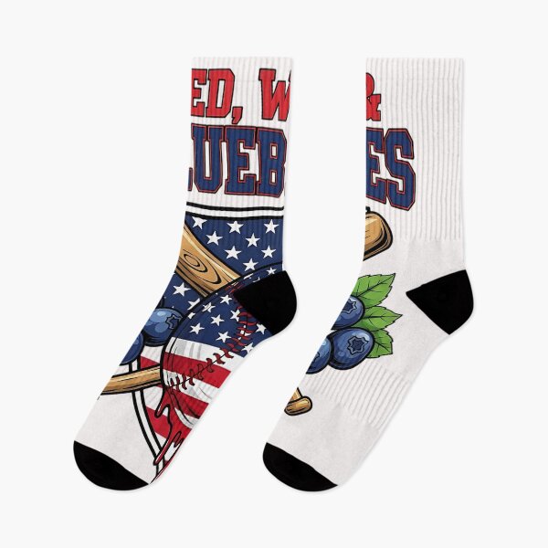 Item preview, Red White and Blueberries Funny Baseball Patriotic Design designed and sold by ArtDesignTp.