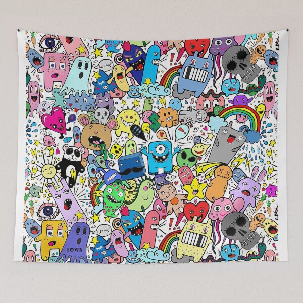 Item preview, Whimsical Quirky Character Collage designed and sold by darkskinbender.