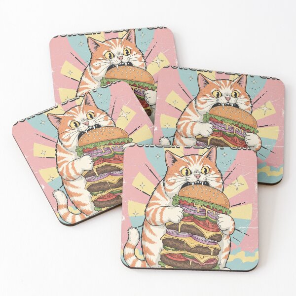 Item preview, Burger Beast Cat Funny Monster Cat Cheeseburger Design designed and sold by Neko-Doodle-co.