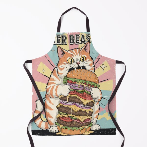 Item preview, Burger Beast Cat Funny Monster Cat Cheeseburger Design designed and sold by Neko-Doodle-co.